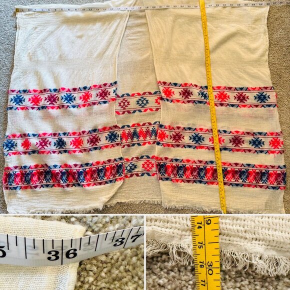 Handwoven Boho Kimono Cardigan Wrap Swim Coverup Boho Cotton One Size Fits Most - Picture 5 of 7